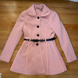 Girls belted dress coat size M 7/8
